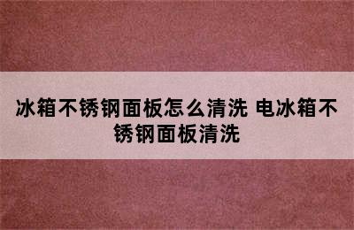 冰箱不锈钢面板怎么清洗 电冰箱不锈钢面板清洗